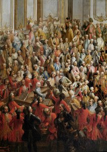 Izabella pármai hercegnő és II. József császár esküvőjére rendezett hivatalos bankettet alkotó: Martin Mytens or Meytens