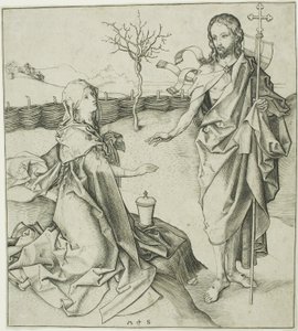 Krisztus megjelenik a Magdolnának – Noli Me Tangere alkotó: Martin Schongauer