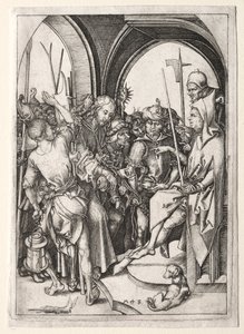 Krisztus a főpap előtt. alkotó: Martin Schongauer