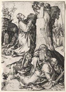 Krisztus az Olajfák hegyén. alkotó: Martin Schongauer