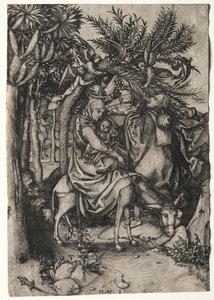 Repülés Egyiptomba. alkotó: Martin Schongauer
