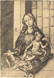 Madonna papagájjal alkotó: Martin Schongauer
