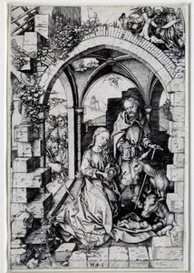 Martin Schongauer (1450-1491) nativita rajza 15. századi Párizs. alkotó: Martin Schongauer