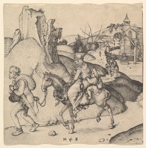 Piacra menő parasztcsalád, kb. 1435-1491. alkotó: Martin Schongauer
