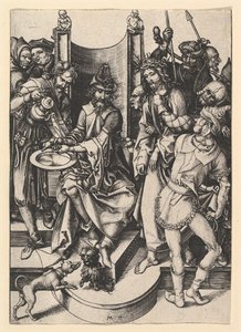 Pilátus kezet mos, kb. 1435-1491. alkotó: Martin Schongauer