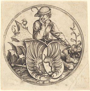 Szárnyas pajzs, Paraszt kezében alkotó: Martin Schongauer