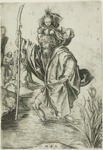 Szent Kristóf alkotó: Martin Schongauer