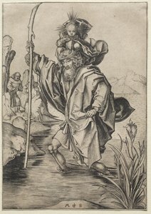 Szent Kristóf. alkotó: Martin Schongauer