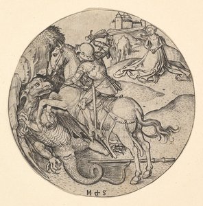 St. George Slaying the Dragon, kb. 1435-1491. alkotó: Martin Schongauer