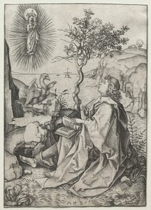 Szent János evangélista Patmosz szigetén alkotó: Martin Schongauer