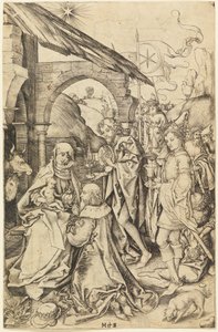 A mágusok imádása alkotó: Martin Schongauer