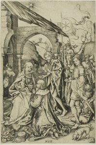 A mágusok imádása, Krisztus életéből alkotó: Martin Schongauer