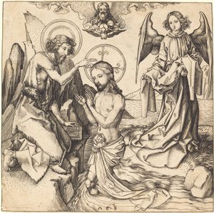 Krisztus keresztsége alkotó: Martin Schongauer