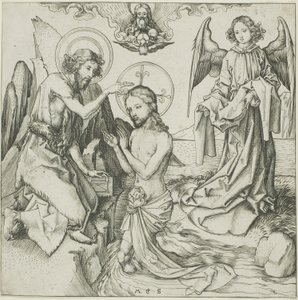Krisztus keresztsége alkotó: Martin Schongauer
