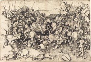 Szent Jakab csata Clavijoban alkotó: Martin Schongauer