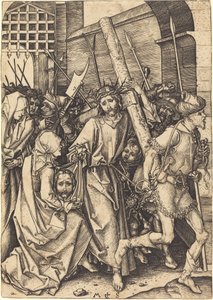 A kereszthordozás Szent Veronikával alkotó: Martin Schongauer
