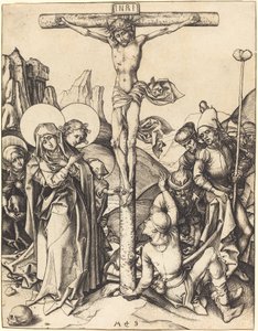 A keresztre feszítés alkotó: Martin Schongauer