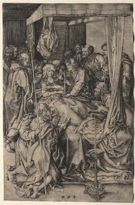 A Szűz halála. alkotó: Martin Schongauer
