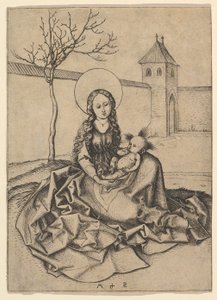 A Madonna és a gyermek az udvaron, kb. 1435-1491. alkotó: Martin Schongauer