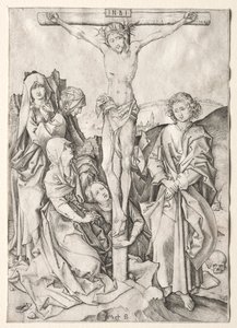 A szenvedés: Krisztus a kereszten. alkotó: Martin Schongauer