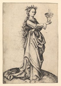 A harmadik bölcs szűz, kb. 1435-1491. alkotó: Martin Schongauer