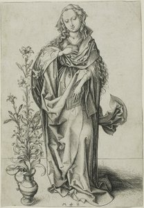 Az Angyali üdvözlet Szűza alkotó: Martin Schongauer