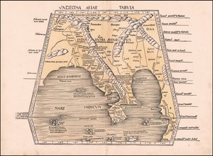 1513 Délkelet-Ázsia, Kína és India térképe Martin Waldseemüller által készített térkép alkotó: Martin Waldseemuller