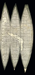 Világtérkép földi gömbölyű készlet formájában, 1507