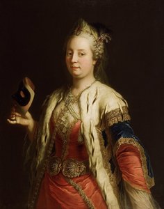 Mária Terézia osztrák császárné portréja 1717-1780 à la Turque maszkkal, 1750 előtt