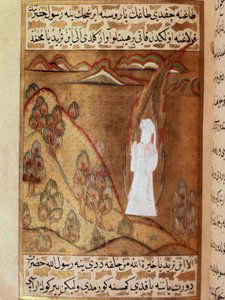 A rejtett arcot jelképező Mohamed próféta a kinyilatkoztatást Gábriel angyalon keresztül kapja, amikor visszavonult a Hira-hegyen a miniatűr ramadán idején, a „Siyer-i Nebi”-ből (Siyer i Nebi) Moham próféta életét mesélő epikus költemény.
