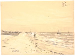 A skageni Sønderstrand része alkotó: Martinus Rørbye