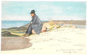 Ülő férfi Bangsbo hillsben, Vendsysselben, 1833. május 22-én alkotó: Martinus Rørbye