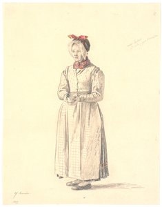 Álló parasztlány Samso-ból alkotó: Martinus Rørbye