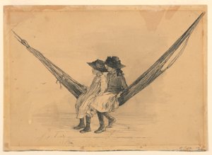 Mary és Eleanor Hague egy függőágyban