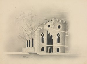 Gótikus templom a Holdfényben, 1840.