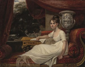 Eleanor Anne Porden, Lady Franklin (1795-1825) portréja egy nyugágyon (olaj, vászon) alkotó: Mary Ann Flaxman