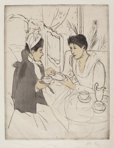 Délutáni teázás, 1890-1891. alkotó: Mary Cassatt
