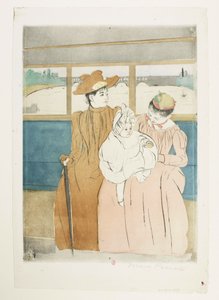 Az omnibuszban [b. versenyszám] alkotó: Mary Cassatt