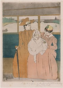Az omnibuszban alkotó: Mary Cassatt