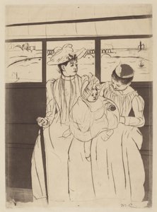 Az Omnibuszban, 1890-1891. alkotó: Mary Cassatt