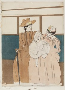 Az Omnibuszban, 1890-1891. alkotó: Mary Cassatt