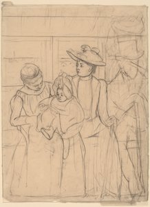 Az Omnibuszban c. 1891. alkotó: Mary Cassatt