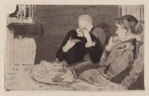 Lydia és anyja a teában alkotó: Mary Cassatt