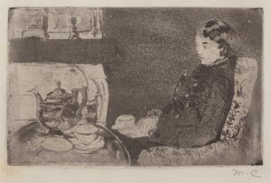 Lydia a délutáni teában, 1882. alkotó: Mary Cassatt