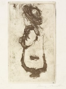 Mademoiselle Luguet kabátban és kalapban, c. 1883 alkotó: Mary Cassatt