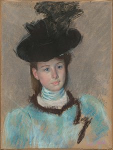 A fekete kalap c. 1890. alkotó: Mary Cassatt