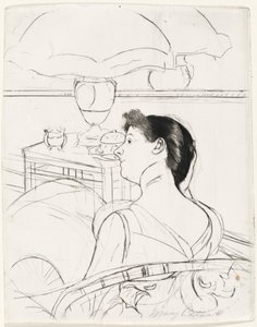 A lámpa, 1890-1891. alkotó: Mary Cassatt