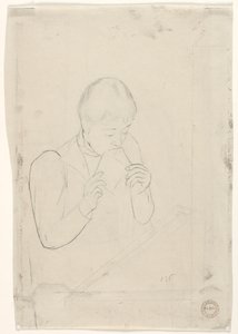 A levél verso, 1890-1891. alkotó: Mary Cassatt