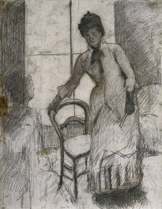A Visitor recto, c. 1881. alkotó: Mary Cassatt