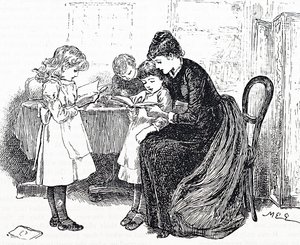 A gyerekeknek az anyjuk olvas fel alkotó: Mary Ellen Edwards